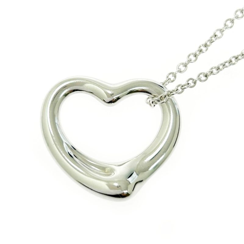 Tiffany & Co Silver Elsa Peretti Open Heart Necklace 6.8g 925 Engraved 487542