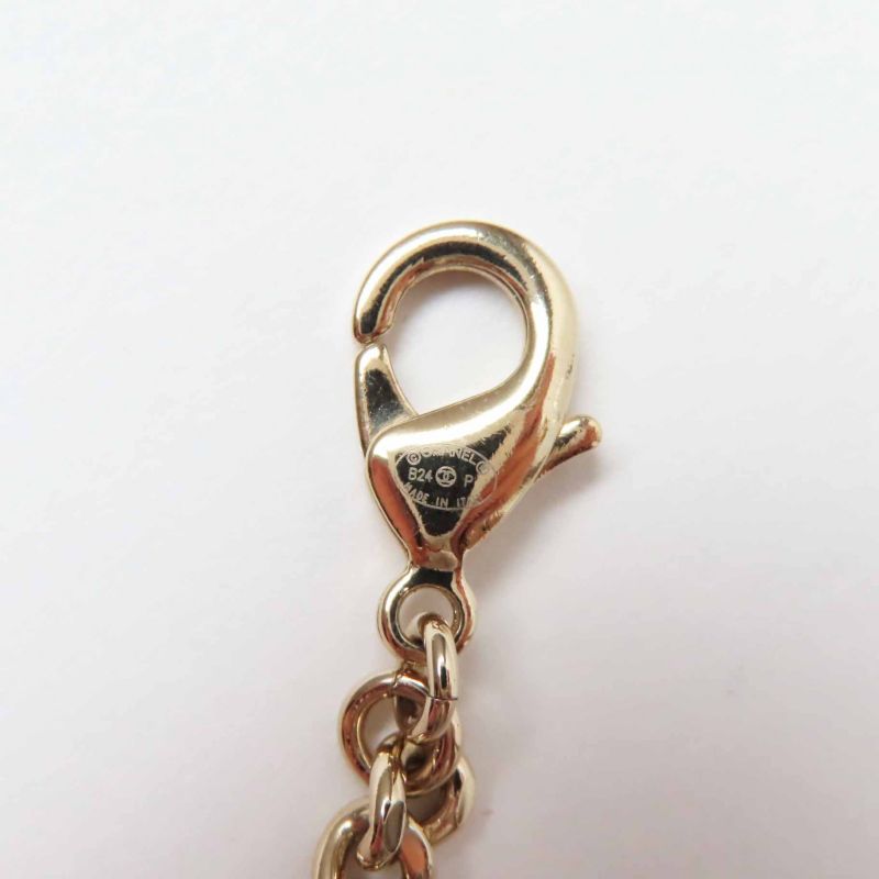 CHANEL B24P Abd325 Camellia Perfume Bag Icon Design Large Coco Mark Necklace