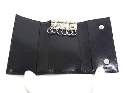 Prada Tessuto Nylon Quilted 6-ring Key Case Key Holder Men Women