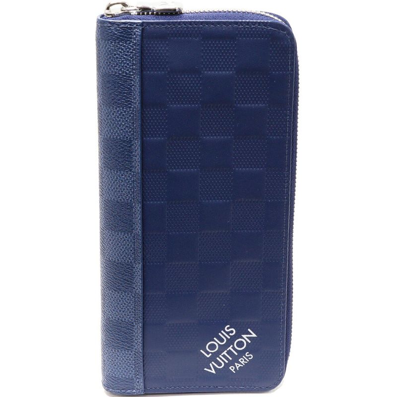 Louis Vuitton Round Zipper Long Wallet With Change Pocket Damier Infini Damier