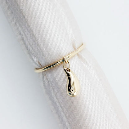 Tiffany & Co Teardrop Elsa Peretti 18K Yellow Gold Size 11.5 Ladies 2.4g Ring