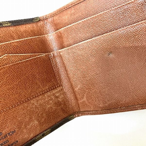 Louis Vuitton Monogram Porte Monebier M61660 W Hook Wallet Trifold Wallet Unisex