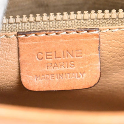 Celine Shoulder Bag Macadam Pattern Beige Leather 30ka807