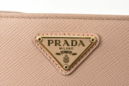 Prada Wallet Fold Prada Wallet 1ml009 Saffiano Leather Cipria Beige