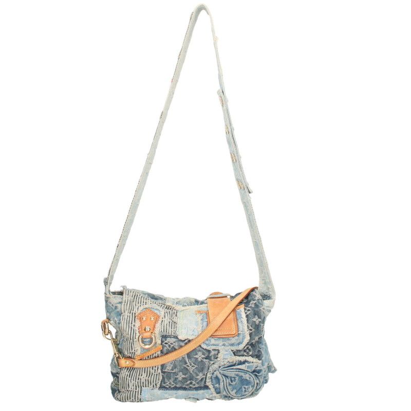 Louis Vuitton M95374 Patchwork Postie Monogram Denim Shoulder Bag Men's