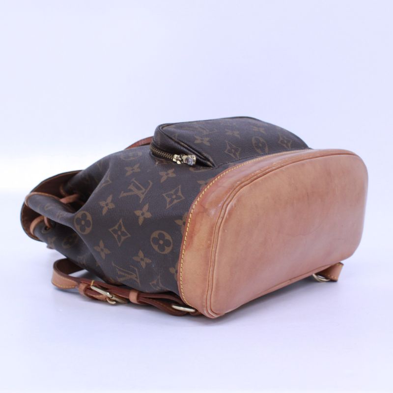 Louis Vuitton Montsourismm Monogram Leather X PVC Brown Backpack Gold M51136