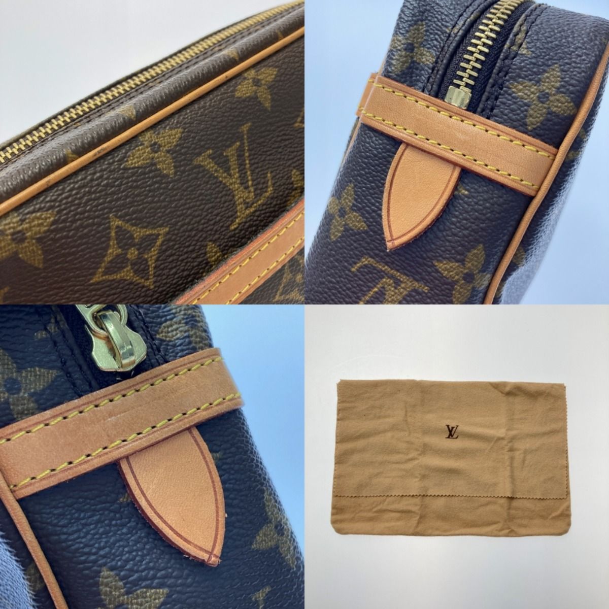 Louis Vuitton Monogram Compiègne M51847 Second Bag Clutch Bag with Cloth Bag
