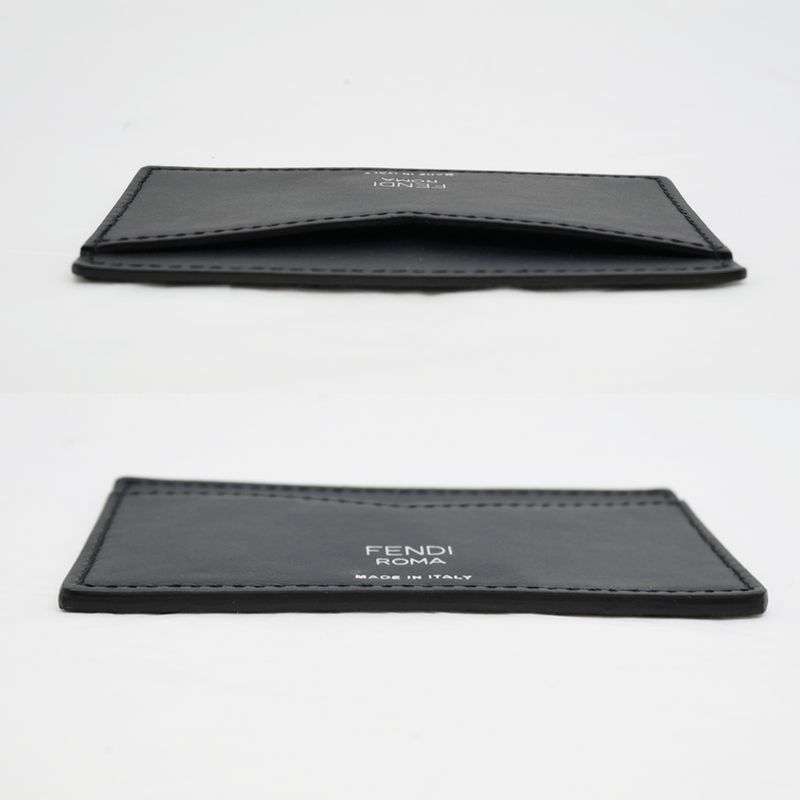 Fendi Cade Case Business Card Holder Zucca Black 7ar911 Accessories