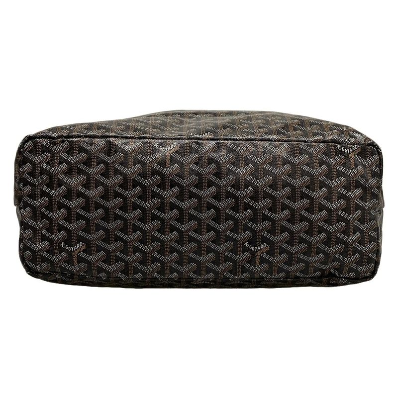 Goyard Tote Bag Saint Louis PM Black×brown Leather