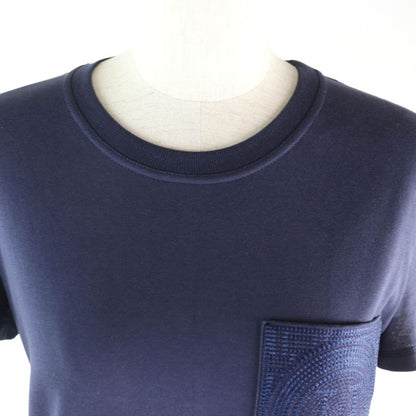 Hermes 23SS 3e4509dl 100% Cotton H Logo Embroidered Crew Neck Short Sleeves