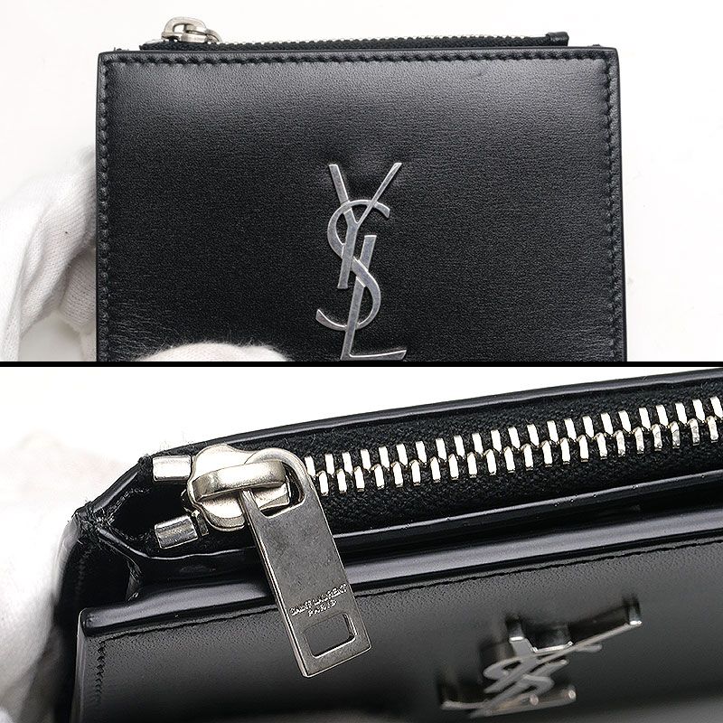 Saint Laurent Compact Wallet 575726 Bifold Wallet Leather Black