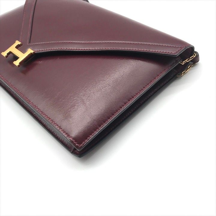 Hermes Liddy Calfskin Shoulder Bag Gold Purse