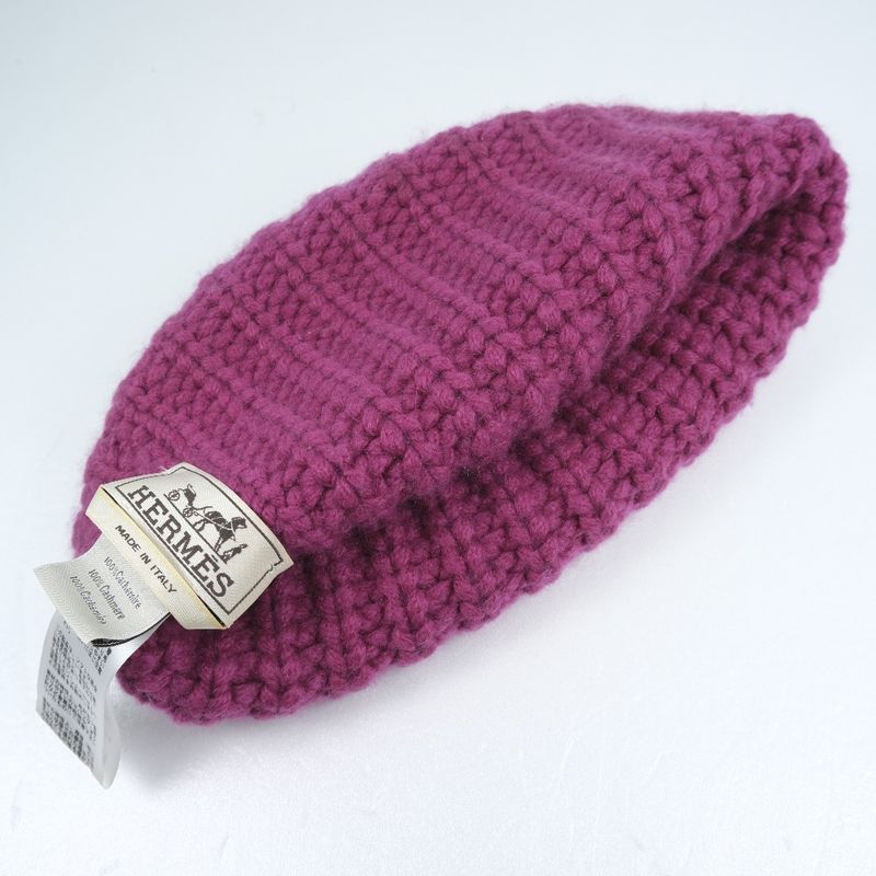 Hermes Wool Pink Unisex Knit Cap