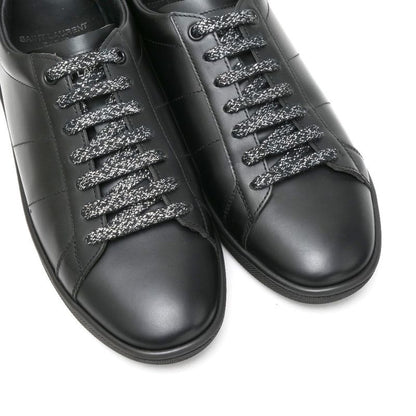 Saint Laurent Paris Sneakers Size 37 Low Cut Rip Patch Leather Shoes 20250722