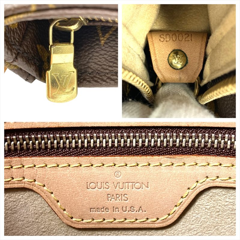 Louis Vuitton Looping GM Shoulder Bag Monogram Canvas M51145 Brown Gold