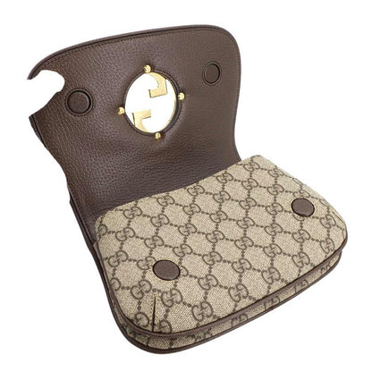 Exhibit Gucci Blondi GG Supreme Belt Bag Waist Pouch Leather Beige Brown 703807