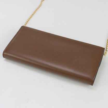 Fendi FF Diamond 8m0365 ALV4 Chain Wallet Leather Women