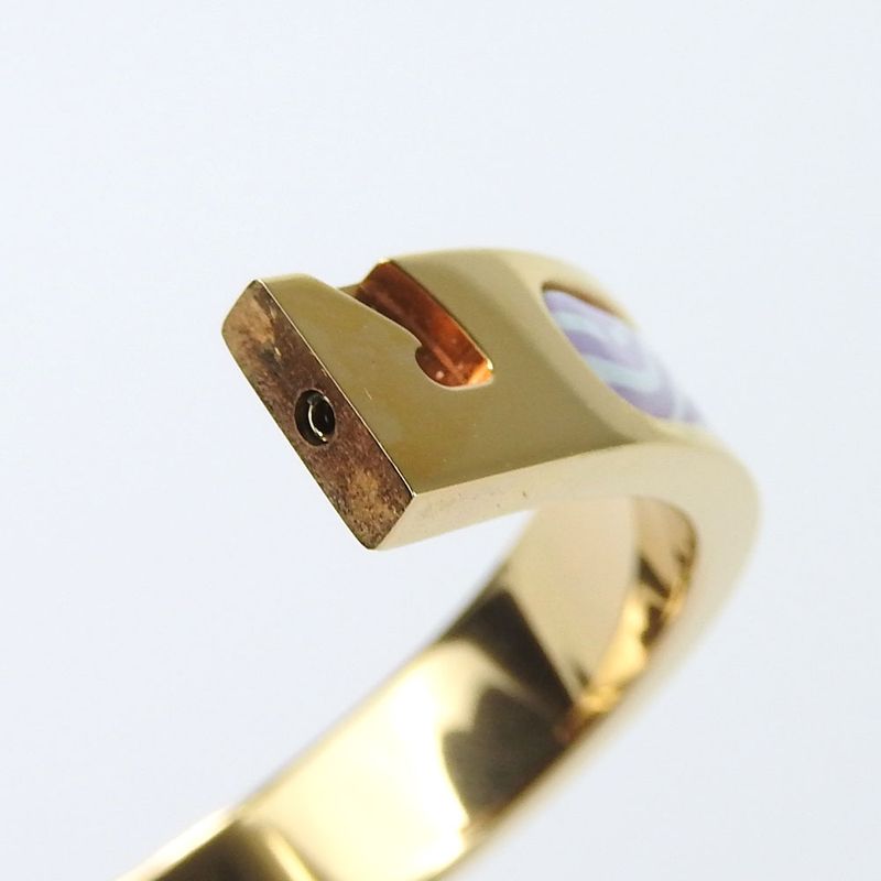 Hermes Bangle Mini Click Chaine D'ancre Metal Gold Silver Purple Bracelet