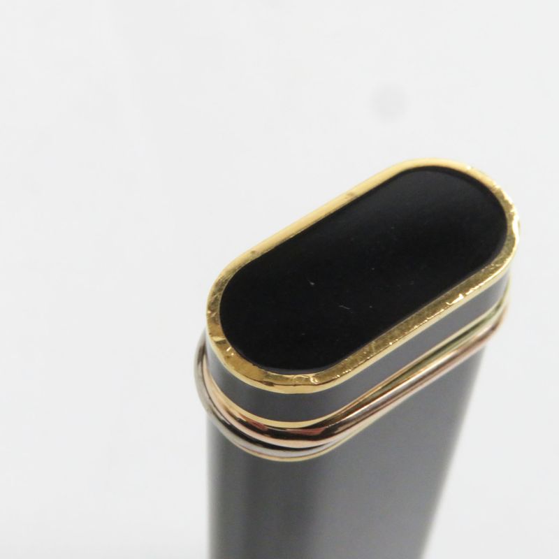 Cartier Trinity Lacquer New Shape Logo Roller Type Gas Lighter Smoking