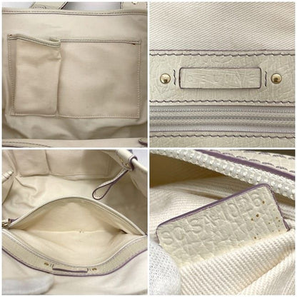 Celine Tote Bag White Purple Pastel Color Macadam Excellent Condition