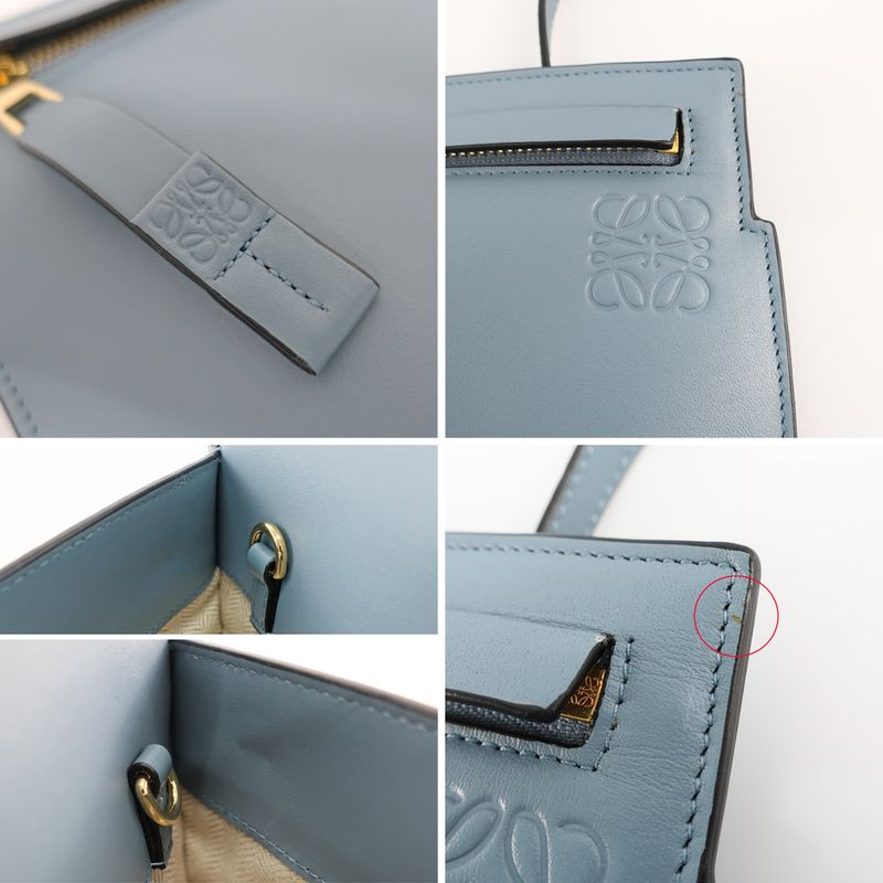 Loewe T Pouch Shoulder Bag Anagram Light Blue Light Blue Gold Hardware