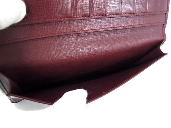 Cartier Must Line Leather Bifold Long Wallet Men's Bordeaux Fj2938