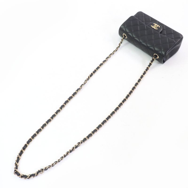 CHANEL A69900 Mini Matelasse 20 Lambskin Random Serial Chain Shoulder Bag Black