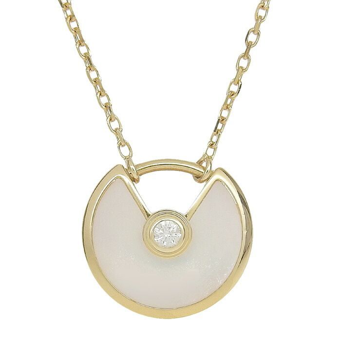 Cartier Amulet De Cartier Pearl Diamond Necklace XS 18K Yellow Gold 750 Yellow
