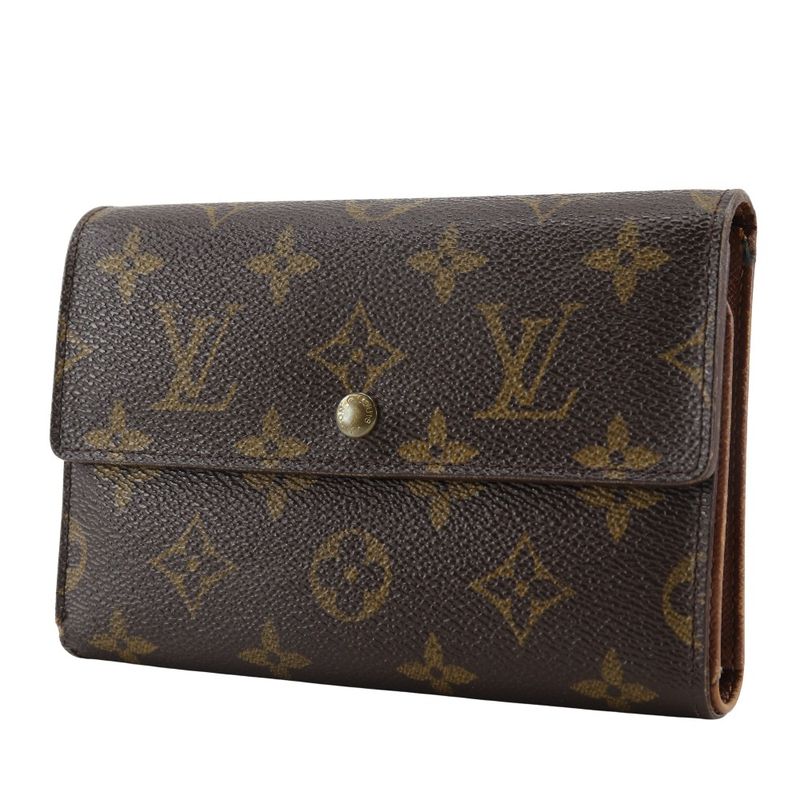 Louis Vuitton Porte Trésor Étui Papier M61202 Monogram Canvas Brown Sp1000