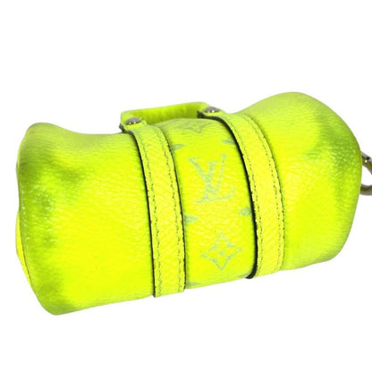 Louis Vuitton Key Holder Porte Cles Mini Keepall M01048 Taiga Leather Yellow