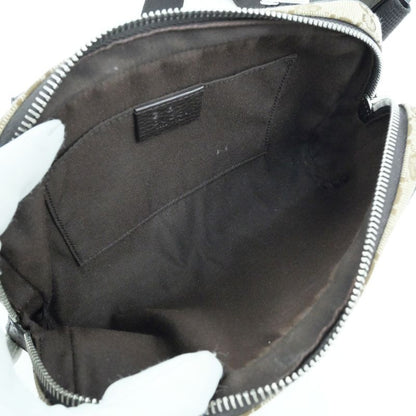 Gucci Waist Bag Body Bag Beige Brown Silver Hardware GG Canvas 449174