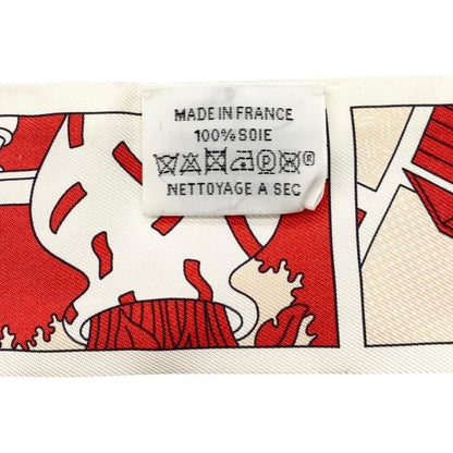 Hermes Silk Scarf Twillie Factory Suite H063975s 14 Rouge Blanc Blue Red Beige