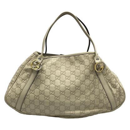 Gucci GG Twins Tote Bag Stripe Line 232963 Ivory Leather