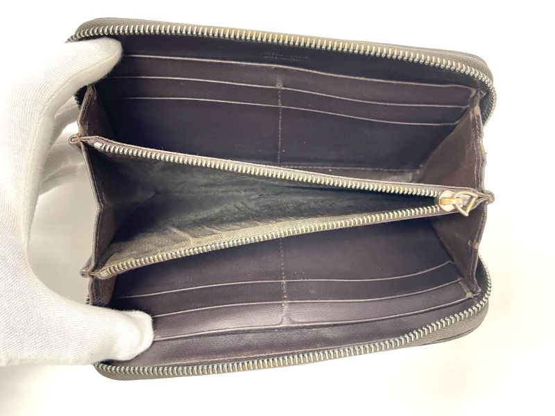 Bottega Veneta Intrecciato Leather Round Zipper Long Wallet Long Wallet