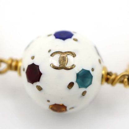 Chanel Bracelet Football Multi-stone Coco Mark Gold Color Accessories H18000