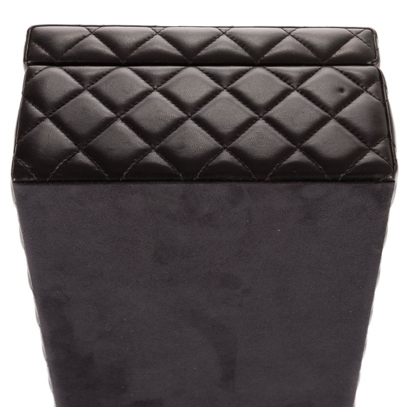 Chanel Rare Jewelry Case Black Matelasse Lambskin Leather A