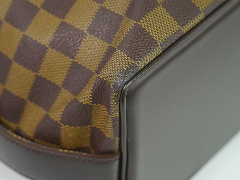 Authentic Louis Vuitton LV Chelsea Damier Ebène Shoulder Bag Tote Bag Brown