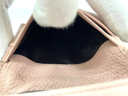 Gucci Animalier Bee Blind For Love Leather Compact Wallet 460185 Pink Made In