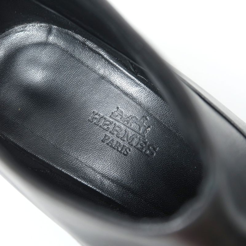 Hermes Boots Size 36 Short Ankle Wedge Heel Leather Shoes 20250624 Ra5159