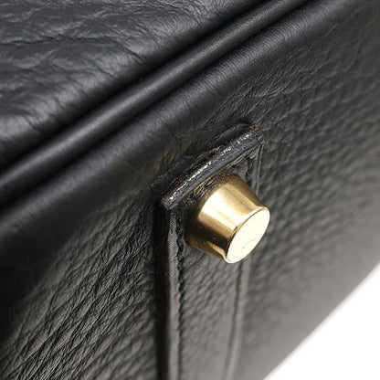 Hermes Handbag Birkin 35 Fjord Black Gold Hardware Black G Engraved [storage