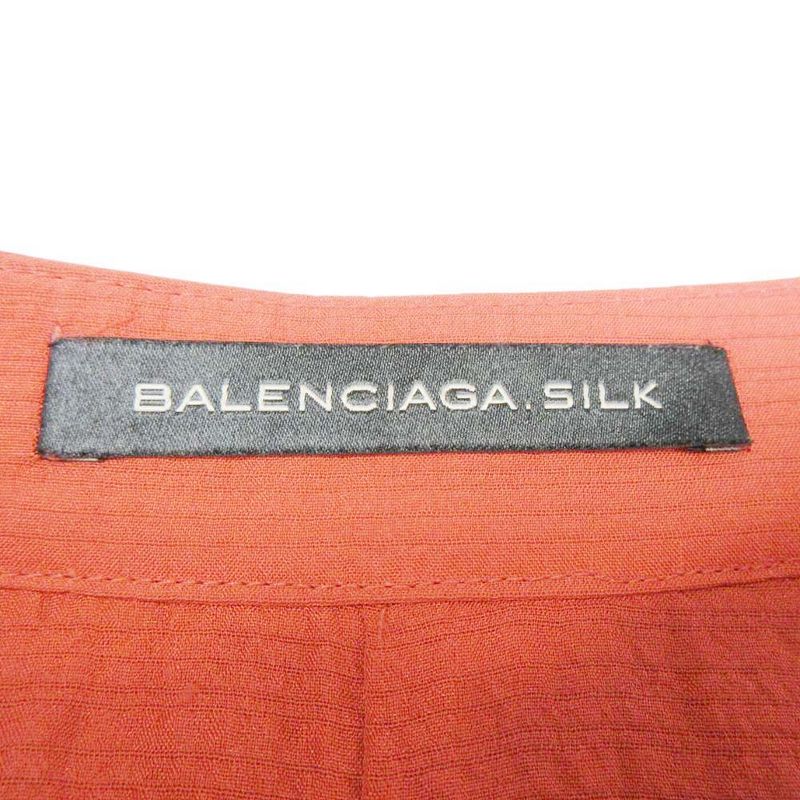 11ss Balenciaga Silk Skirt Flared Silhouette Gathered Tucked Above Knee Length