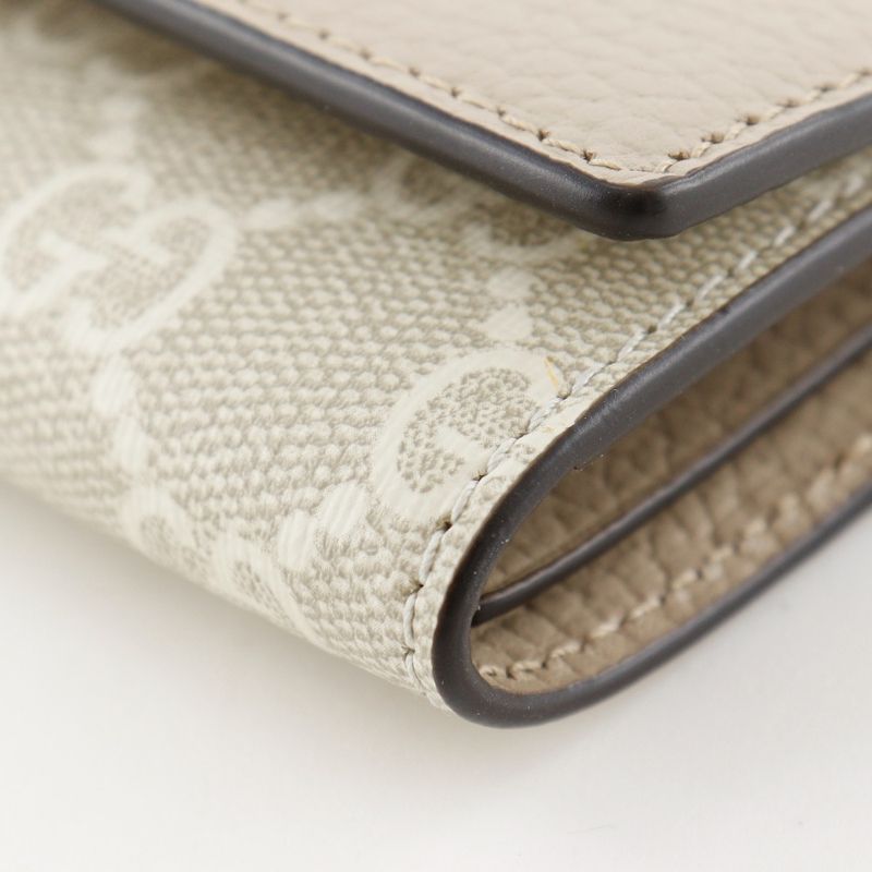 Gucci Double G GG Supreme Canvas Current Leather Ladies Key Case