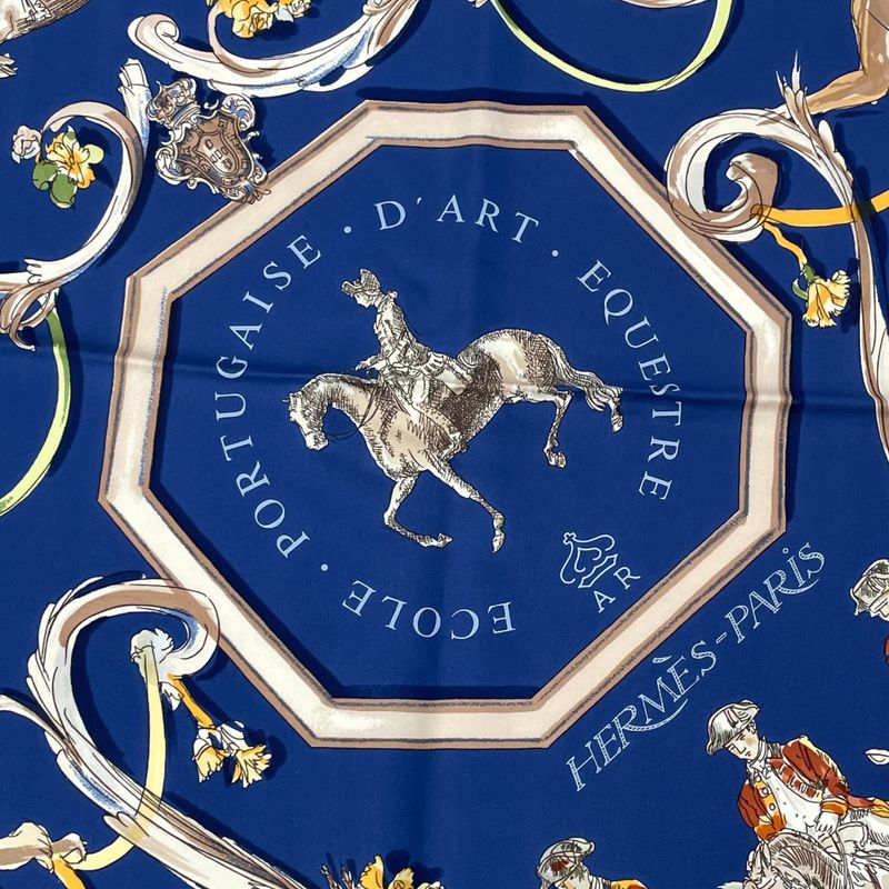 Hermes Scarf Silk Carre 90 Ecole Portugaise D'art Equestre Portuguese Equestrian