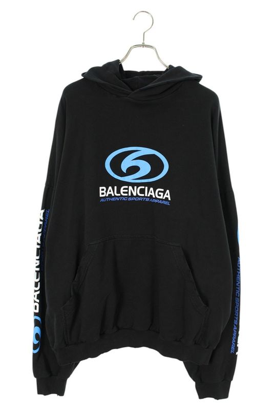 Balenciaga 24SS 761458 Tpvu7 Surfer Maxi Logo Print Pullover Hoodie Men's 3