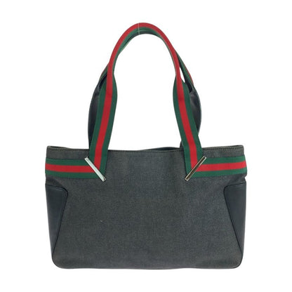 Gucci Sherry Line Black Silver Hardware Canvas 73983 Tote Handbag Ladies 504497