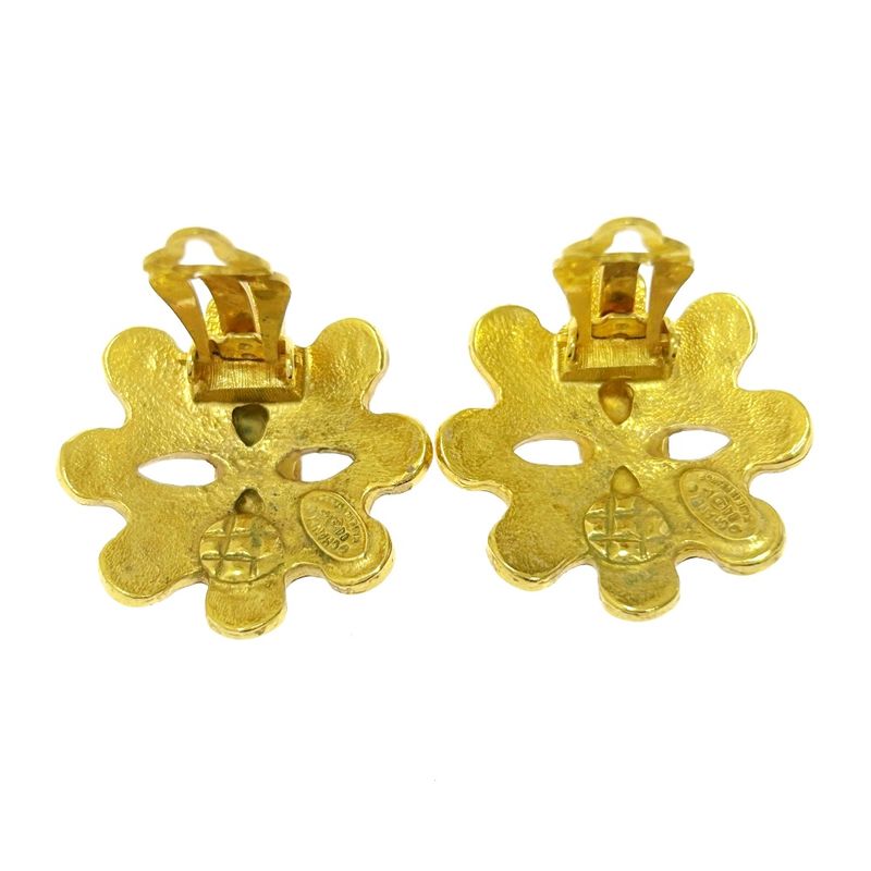 Chanel GP 94p Coco Mark Earrings Gold 408853 Earrings