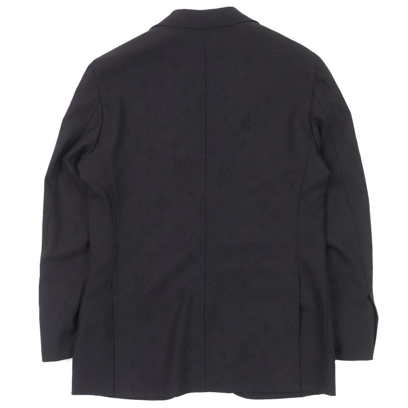 Louis Vuitton 23AW Wool Monogram Allover Pattern Single Tailored Jacket Black