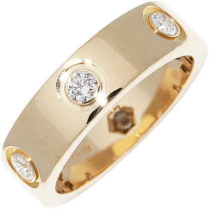 Cartier Ring 18K Yellow Gold Diamond 6P Love Ring Full Diamond B40975