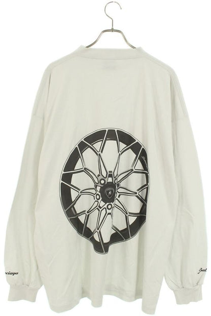 Balenciaga 25AW 835839 Tsvp9 Lamborghini Logo Print Long Sleeve Cut And Sewn