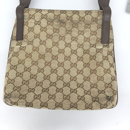 Gucci Shoulder Bag GG Canvas Sticky Scuff Yes 122793 Beige